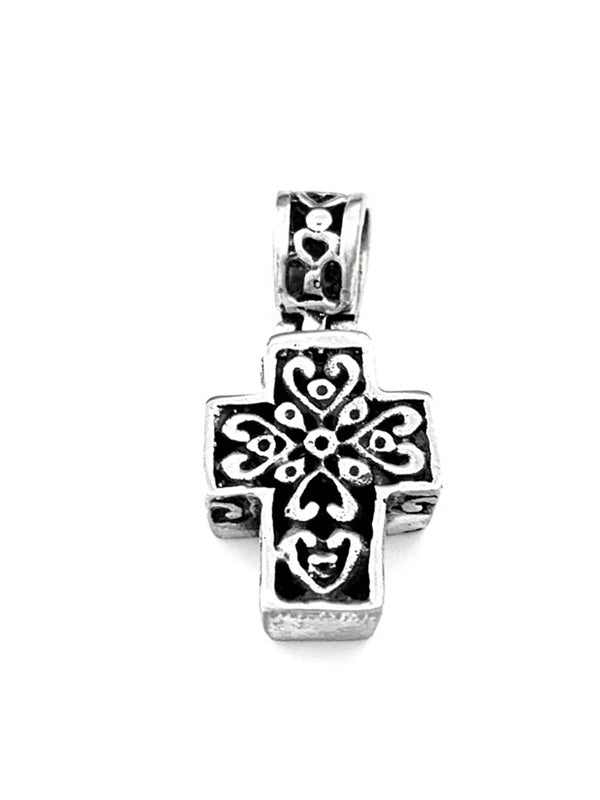 SMALL SILVER CROSS WITH FILIGREE