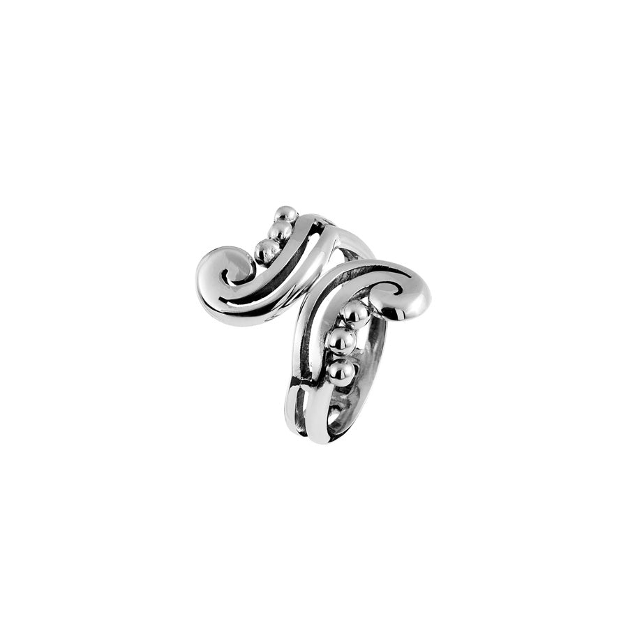MEXICAN MADE SILVER RING WITH CURLS 