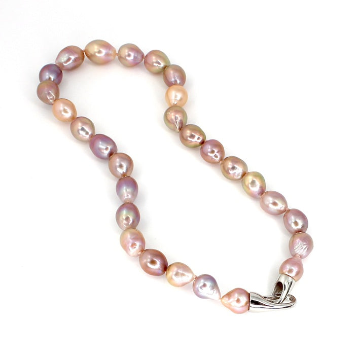 IKECHO NATURAL PINK BAROQUE NUCLEATED FRESHWATER PEARL STRAND [Le:45cm]