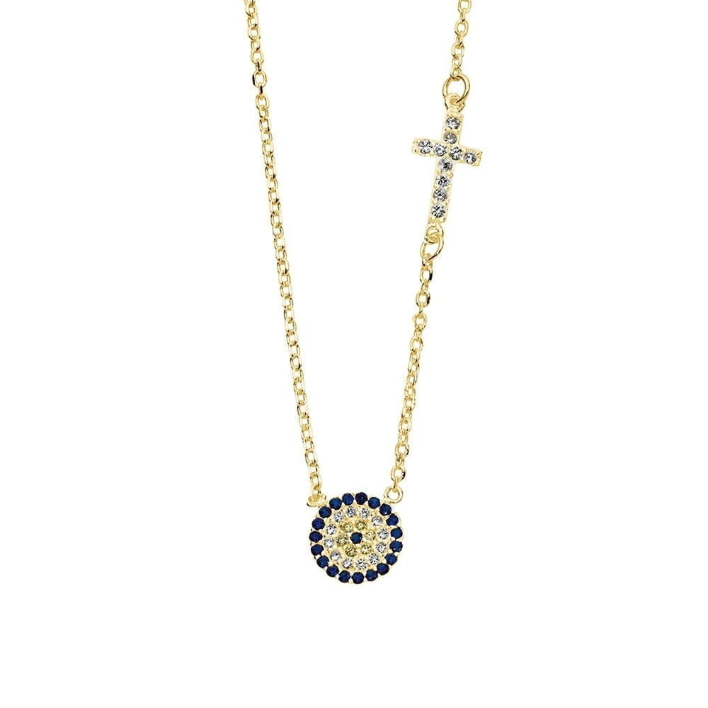 EVIL EYE SILVER/GOLD PLATED NECKLACE