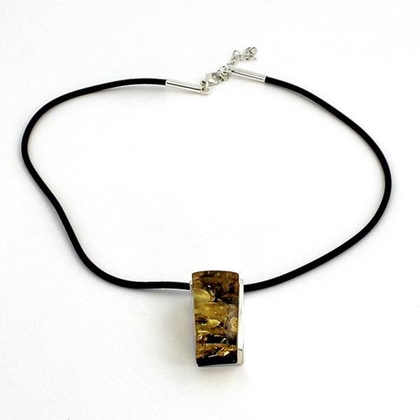 AMBER SILVER NECKLACE