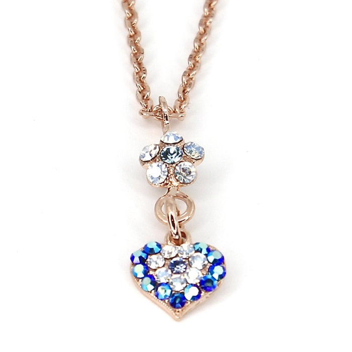 MARIANA LIVING DREAMS AND VISIONS R/G HEART DROP NECKLACE