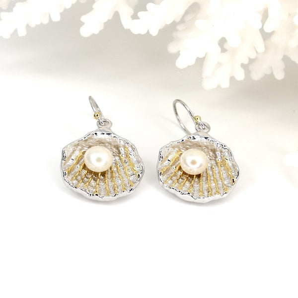 FRESH WATER PEARL SHELL EARRINGS