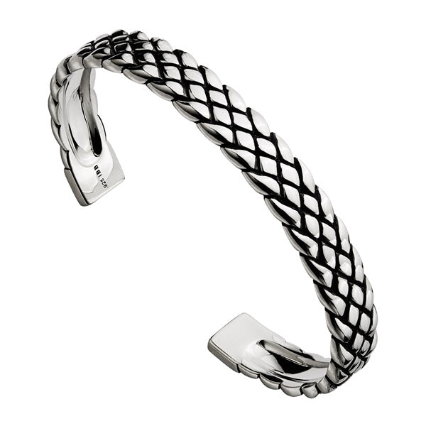 NAJO OPHIDIAN MENS SILVER CUFF