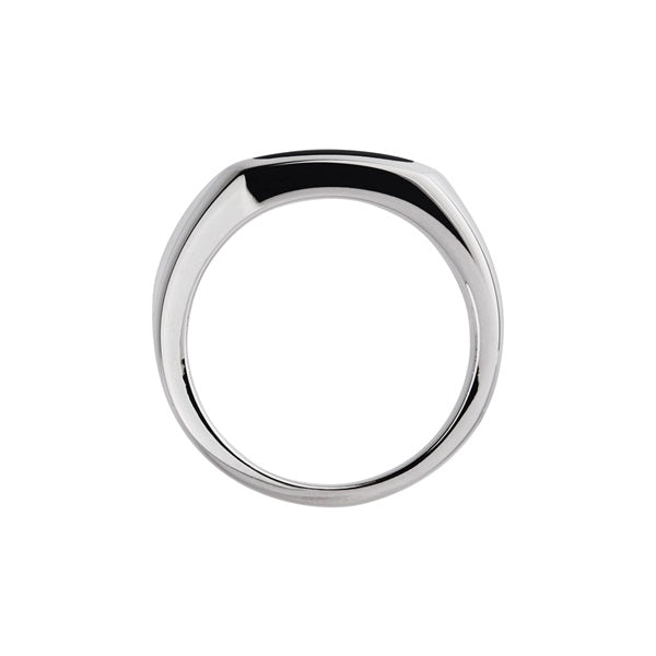 NAJO EXPEDITION MENS SILVER BLACK ONYX RING [Sz:11]