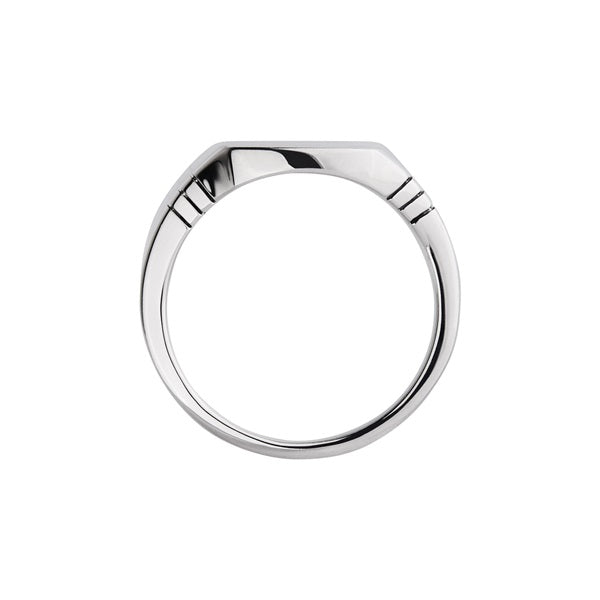 NAJO QUADRIS MENS SILVER SIGNET RING [Sz:9]