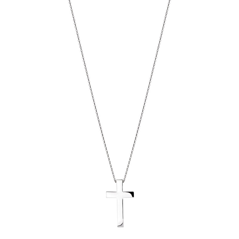 NAJO THE CROSS MENS SILVER NECKLACE