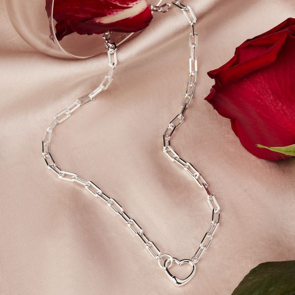 NAJO CUORE CHAIN LINK SILVER NECKLACE