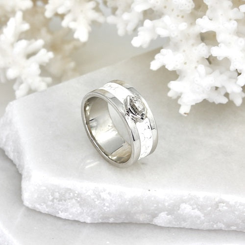 HERKIMER DIAMOND SILVER MENS RING