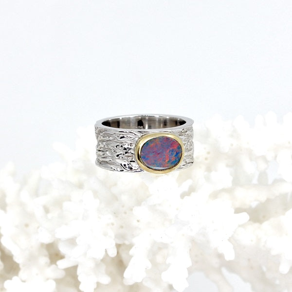 OPAL SILVER RING