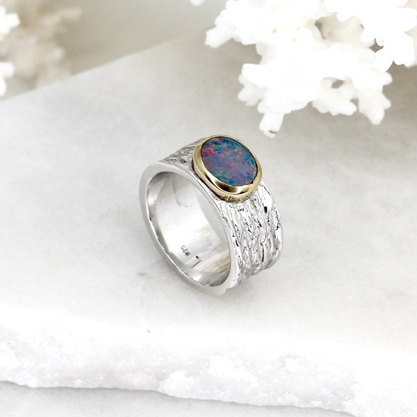 OPAL SILVER RING