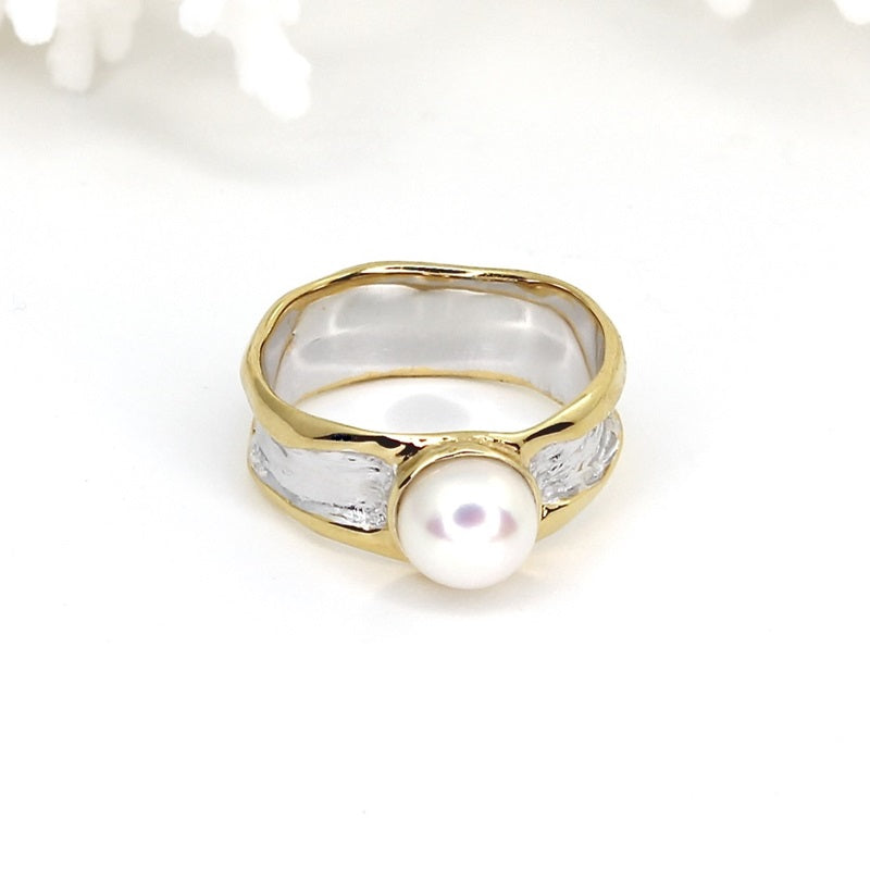 F/W PEARL SILVER RING