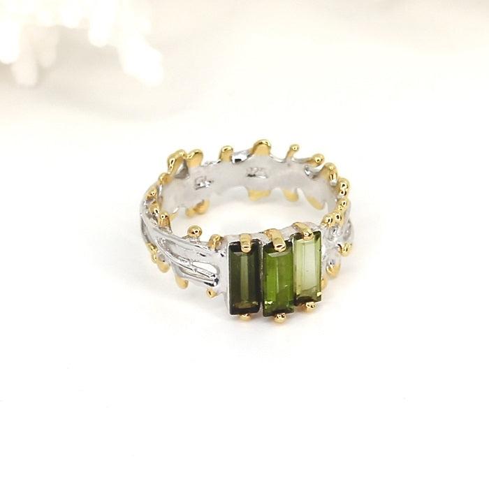 TOURMALINE SILVER RING