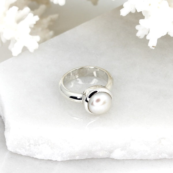 PEARL SILVER RING
