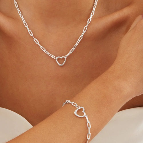 NAJO SILVER SCUORE CHAIN LINK BRACELET