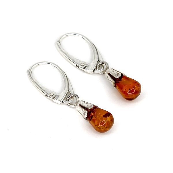  AMBER SMALL DROP EARRINGS 2g