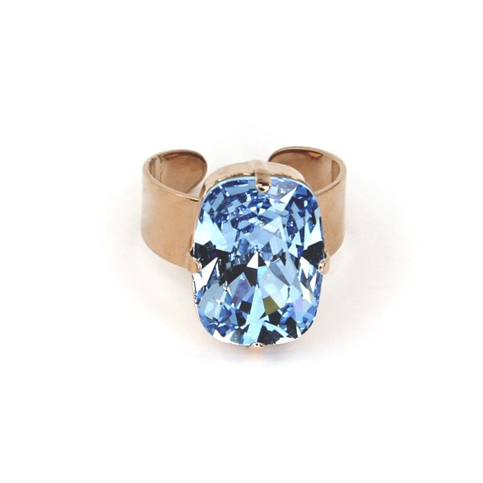 MARIANA MY TREASURES BLUE CRYSTAL COCKTAIL RING