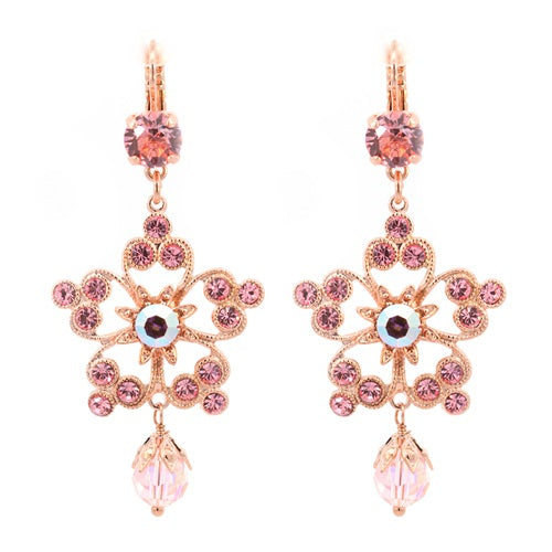 MARIANA PENELOPE'S BLUSH CRYSTAL DROP EARRINGS