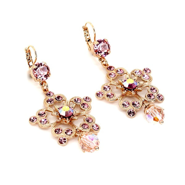 MARIANA PENELOPE'S BLUSH CRYSTAL DROP EARRINGS