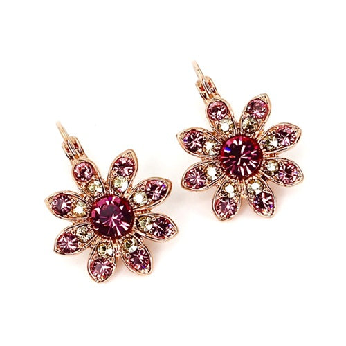 MARIANA PENELOPE'S BLUSH CRYSTAL FLOWER EARRINGS