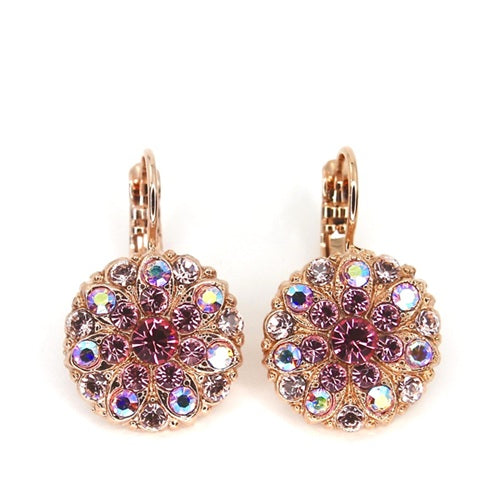 MARIANA PENELOPE'S BLUSH CRYSTAL ROUND EARRINGS