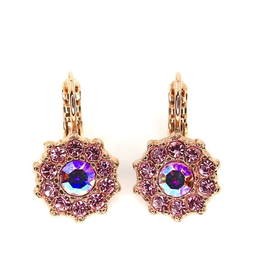 MARIANA PENELOPE'S BLUSH FLOWER CRYSTAL EARRINGS.