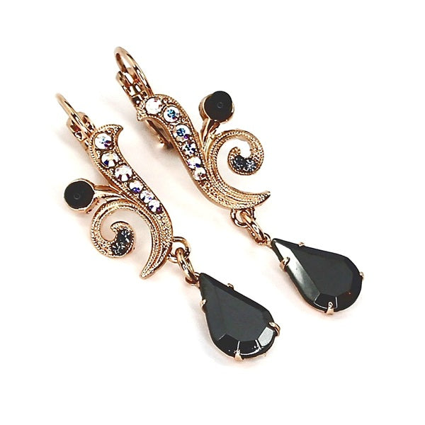 MARIANA SHADOW DANCER CRYSTAL SWIRL DROP EARRINGS