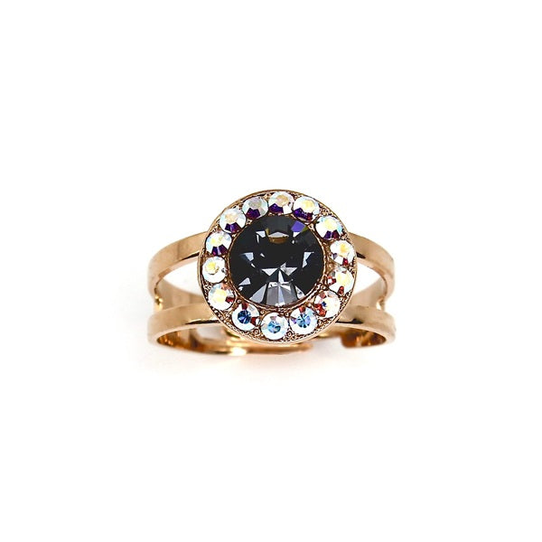 MARIANA SHADOW DANCER ROUND CRYSTAL RING.