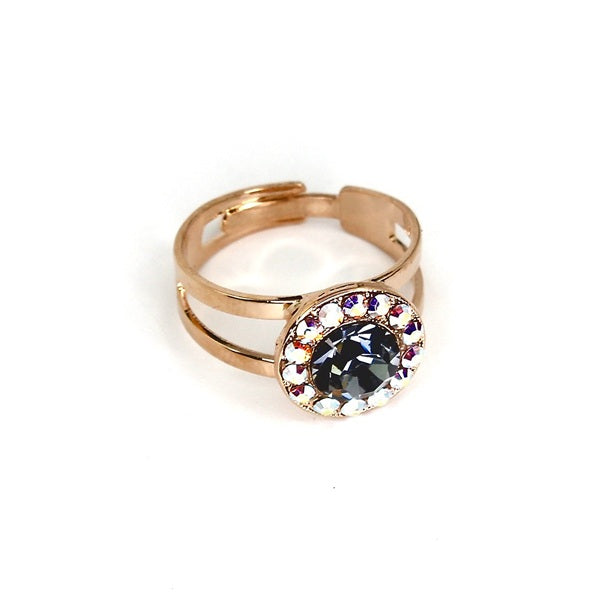 MARIANA SHADOW DANCER ROUND CRYSTAL RING.