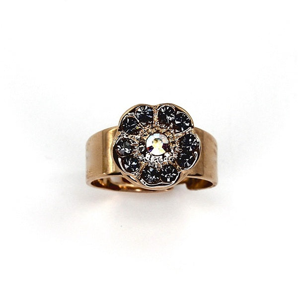 MARIANA SHADOW DANCER FLOWER CRYSTAL RING