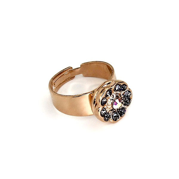 MARIANA SHADOW DANCER FLOWER CRYSTAL RING