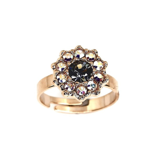 MARIANA SHADOW DANCER FLOWER CRYSTAL RING.