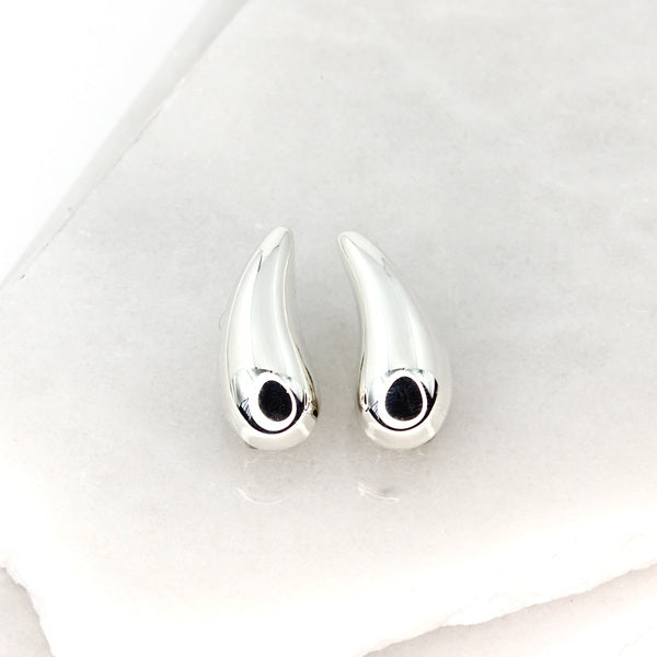MEXICAN SILVER TEAR DROP CLIP ON EARRINGS