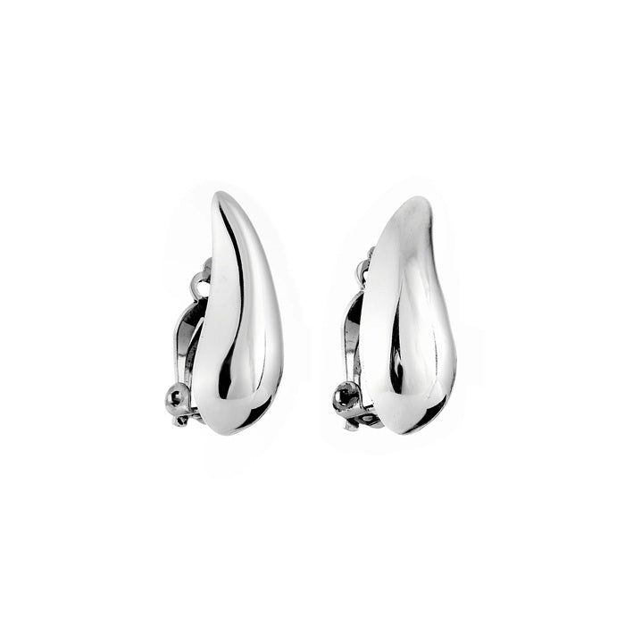 MEXICAN SILVER TEAR DROP CLIP ON EARRINGS