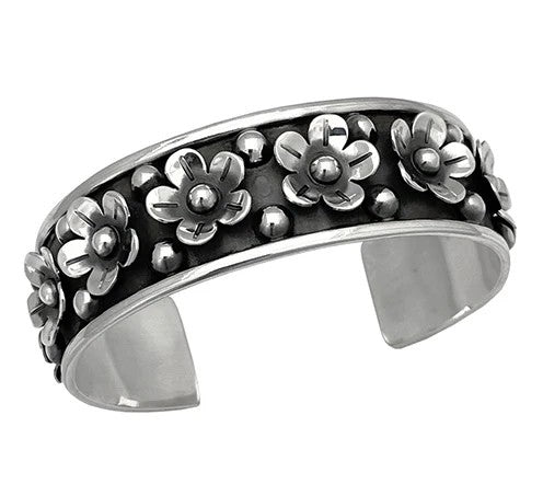 MEXICAN SILVER FLOWER CUFF