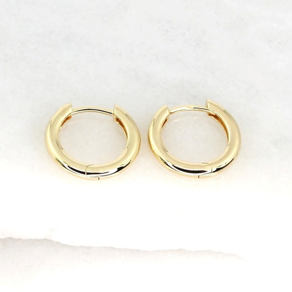 CLASSIC PETITE 9CT GOLD HINGED HOOP EARRINGS