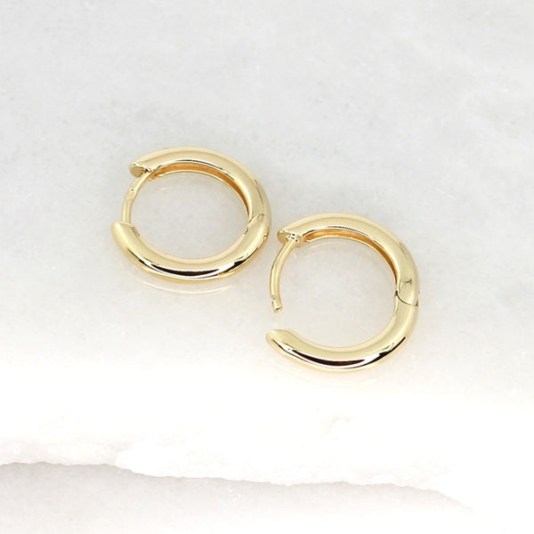 CLASSIC PETITE 9CT GOLD HINGED HOOP EARRINGS
