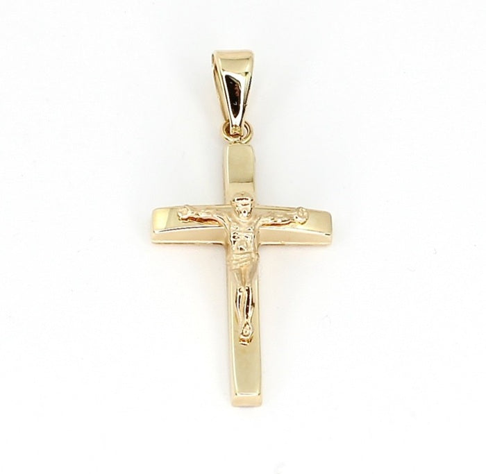 18ct YELLOW GOLD CRUCIFIX PENDANT