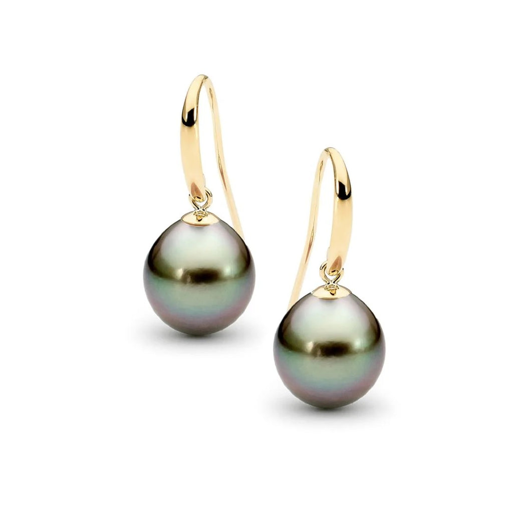 IKECHO 9ct Y/GOLD BEATRICE TAHITIAN PEARL DROPS
