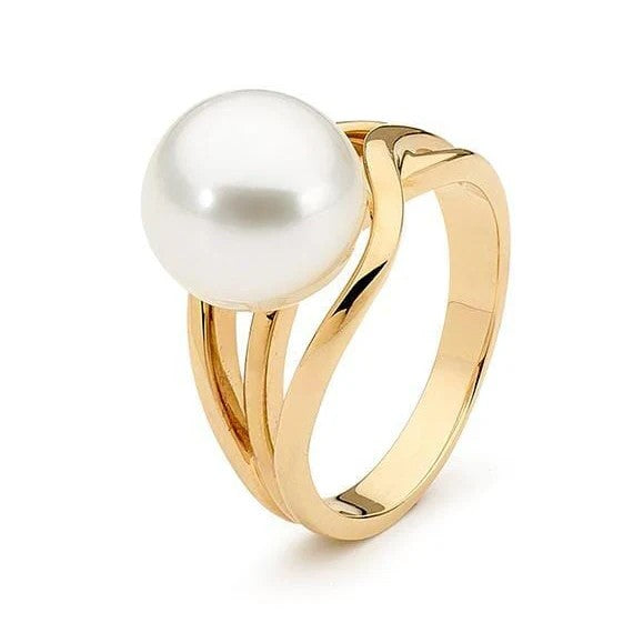 IKECHO 9ct Y/GOLD BROOME SOUTH SEA PEARL RING