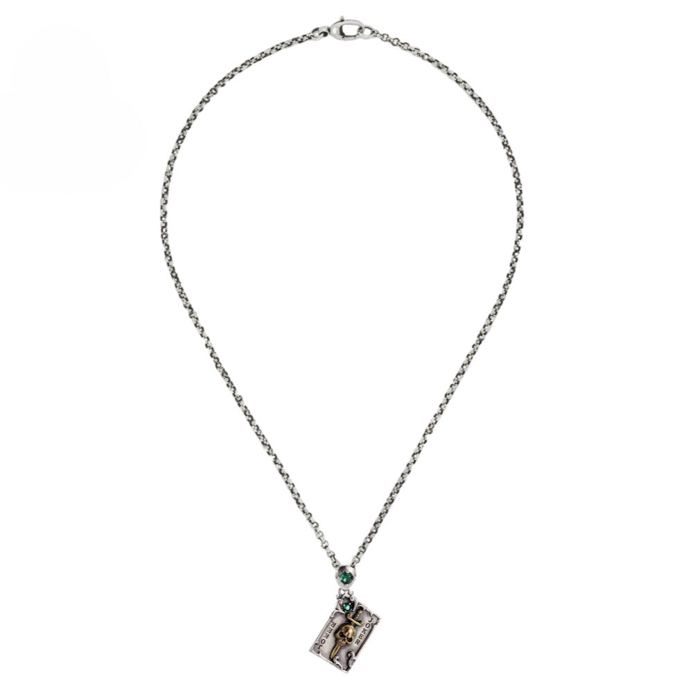 STAINLESS STEEL JOKER PLAYING CARD NECKLACE