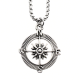 STAINLESS STEEL COMPASS NECKLACE