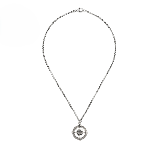 STAINLESS STEEL COMPASS NECKLACE