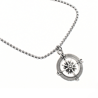 STAINLESS STEEL COMPASS NECKLACE