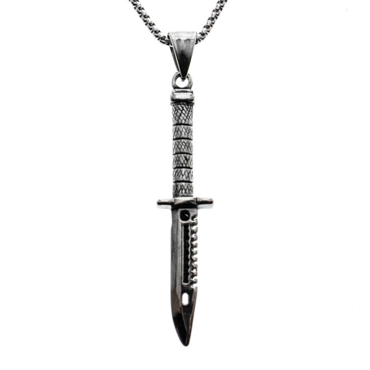 STAINLESS STEEL DAGGER NECKLACE
