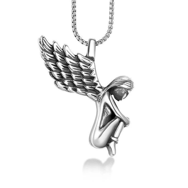 STAINLESS STEEL ANGEL NECKLACE