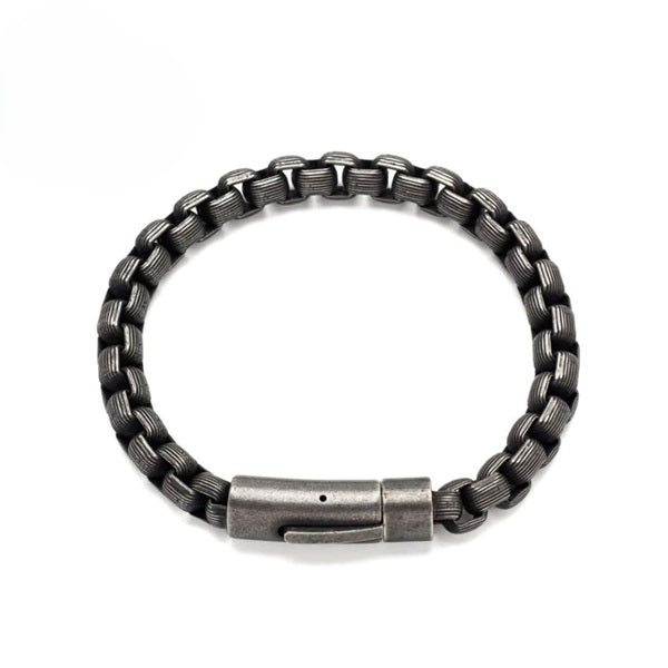 STAINLESS STEEL BRUSHED BELCHER BRACELET