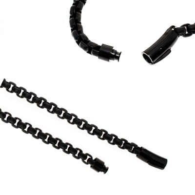 STAINLESS STEEL MATTE BLACK BELCHER BRACELET