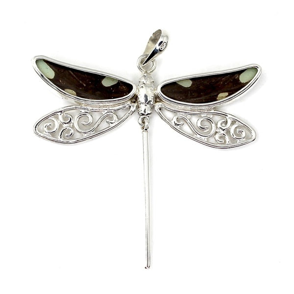 SMALL DRAGONFLY STELENES SILVER PENDANT