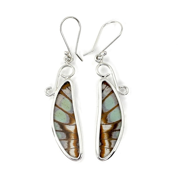 MEDIUM DRAGONFLY WING STELENES SILVER EARRINGS